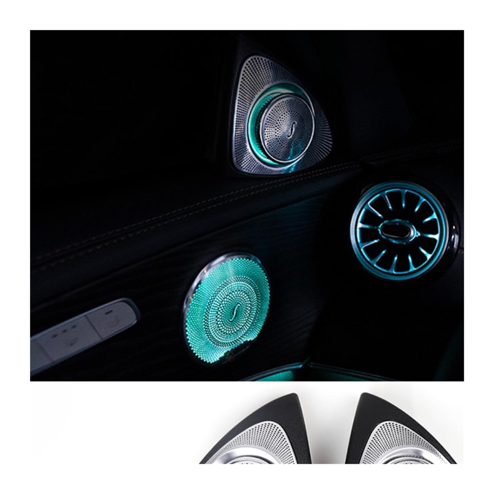 XCZPRKMXY 64 Colors 3D LED Ambient Light Tweeter Rotating Tweeter Compatible with Mercedes-Benz E-Class W213 E200 E220 E250 E260 E300 E320 E350(807 64 Colors)