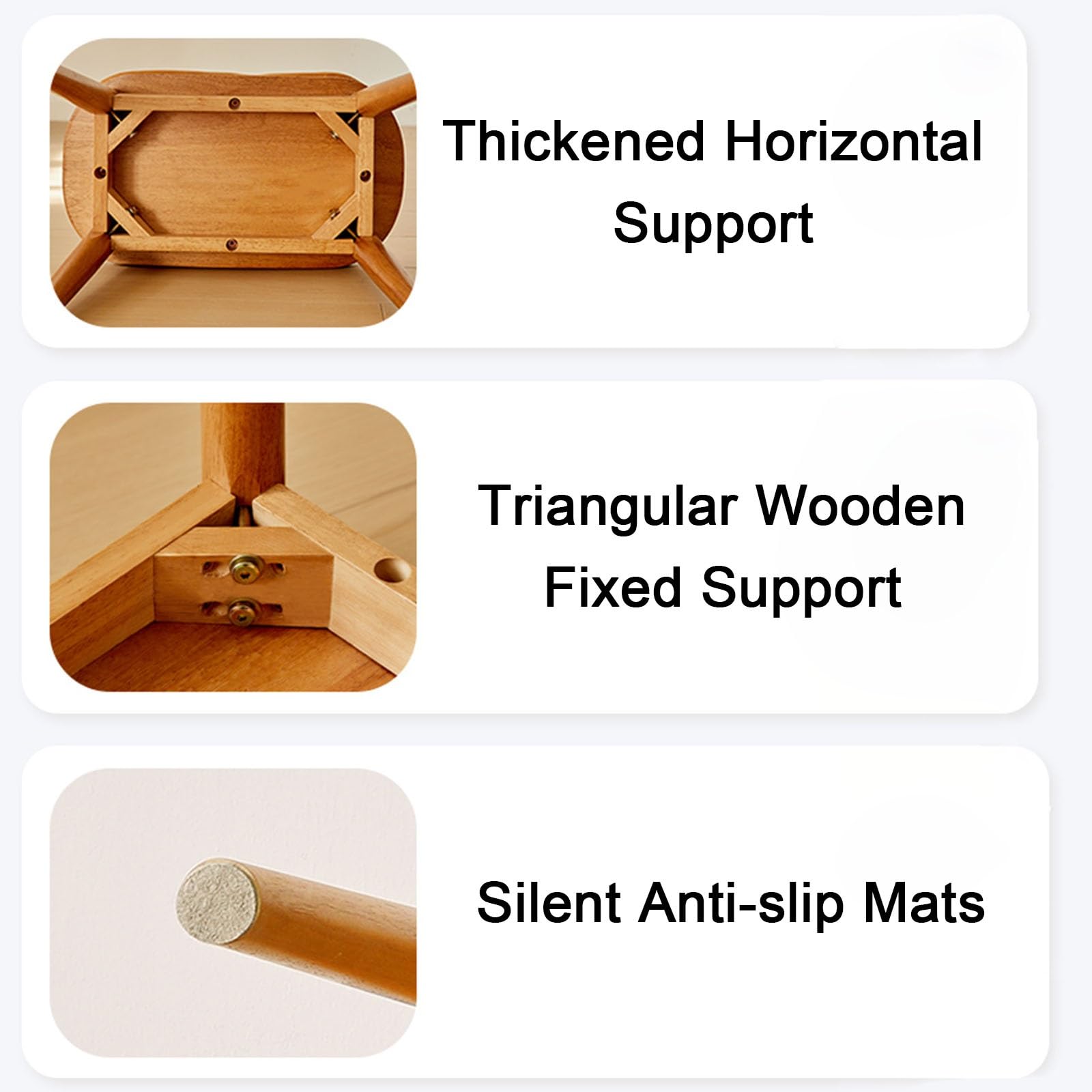 Gepolsterter Make-up-Hocker mit Holzbeinen, konkaves Design, Mida-Stil, perfekt für Schminktisch, beige / braune Beine, ideal für Make-up und Fellpflege