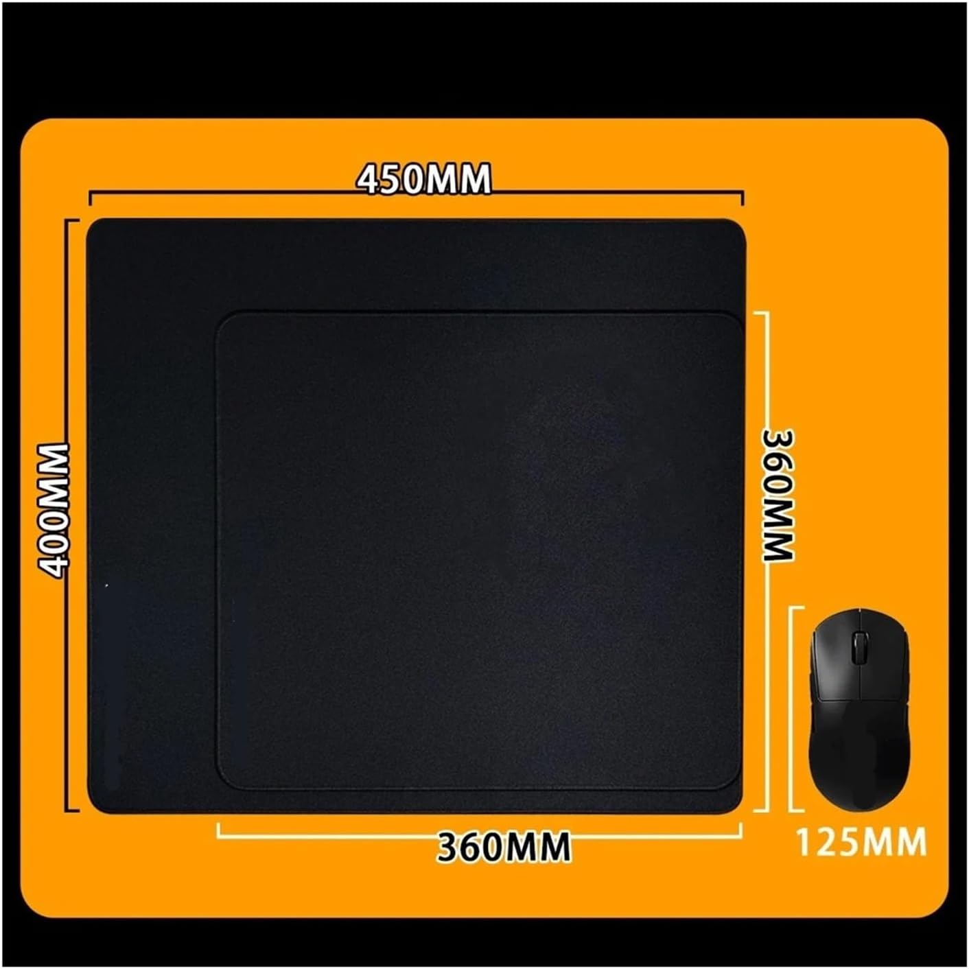 Gaming Mouse Pad Smooth Skin-Friendly Rough Grain Large Desk Mat Mousepad(Black Rough,900x400mm)