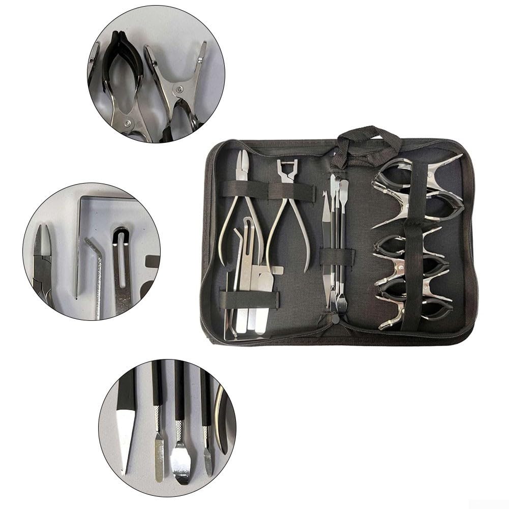 Kit de reparación de saxofón, 17 piezas de herramientas de reparación de saxofón de acero inoxidable, portátil, ajustable, repuesto para los amantes del saxofón