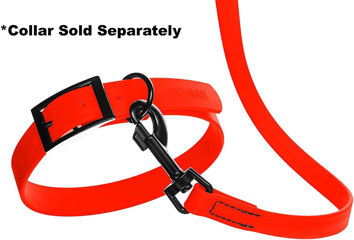 Dogline Biothane Waterproof Dog Leash Strong Coated Nylon Webbing with Black Hardware Odor-Proof Easy to Clean High Performance for Small or Large Dogs Made in USA 4 or 6 ft Lead - Image 5