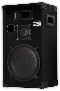 Acoustic Audio by Goldwood CR12 PA Karaoke DJ 12" Speaker 500W 3 Way, Black