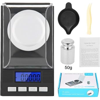 Mini Digital Scales with Digital Pocket Scale Portable High Precision 0.001g Pocket Scales Jewelry Weight Electronic Scale with LED Digital Display 50g