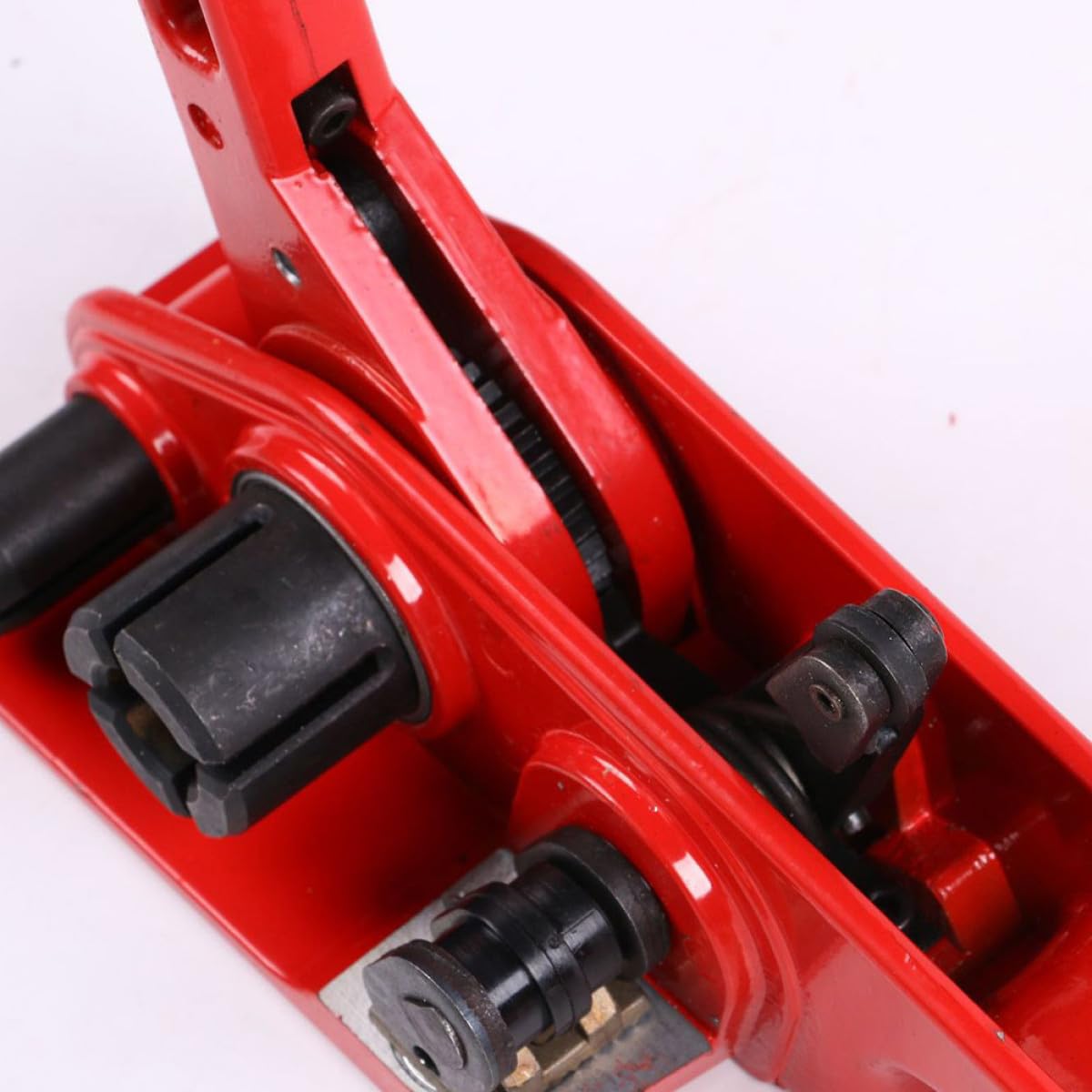 Macchina Manuale per Reggette in Plastica Pe Rossa, Leggera e Facile da Usare, per Imballaggi in Negozio e Ufficio