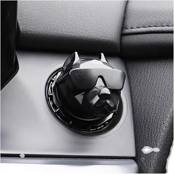 zipelo Car Push to Start Button Cover, Vehicle Interior Engine Ignition Switch Protection Button Cover Sticker, Bully Dog Car One Button Start Stop Decorative Cover Universal for Car SUV TruckBlack