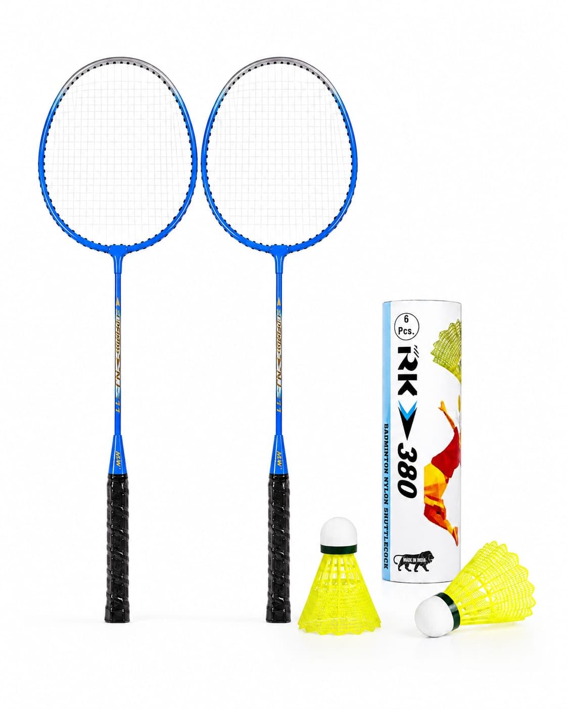 NLW Superior NJ-111 Badminton Racket Set, Blue Badminton Set with 6 Shuttlecock-image-16