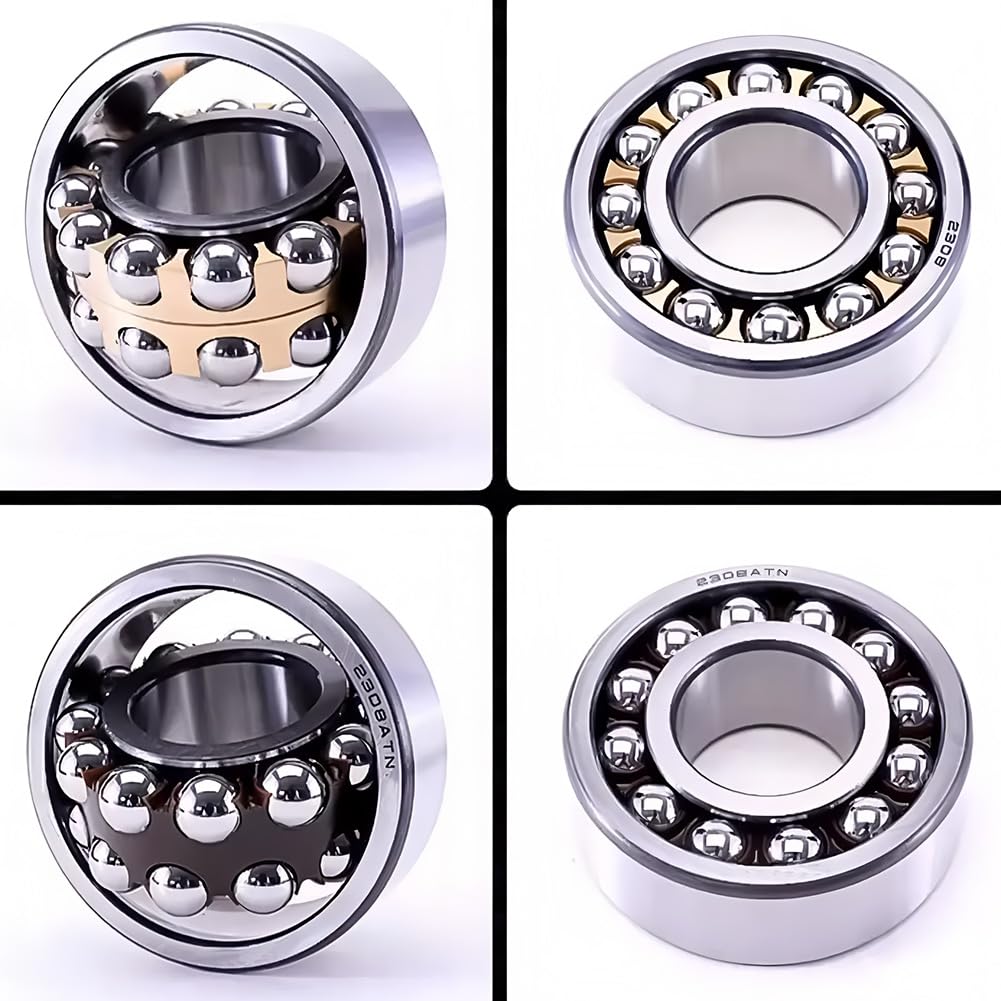 Roulement à billes pendulaire à deux rangées non standard avec des diamètres intérieurs de 5 mm, 6 mm, 7 mm, 8 mm, 9 mm, 10 mm, 12 mm, 15 mm, 17 mm, 20 mm, 25 mm, 30 mm, 35 mm, 40 mm ou 45 mm