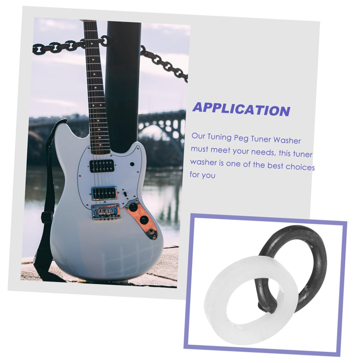 HANABASS 48pcs Guitar Strap Locks Button Pad Guitar Protector for Customizing Your