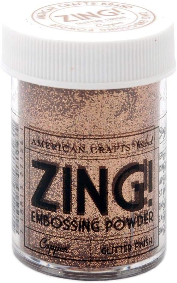 American Crafts 1 oz Zing! Glitter Embossing Powder, Copper Amazon.co