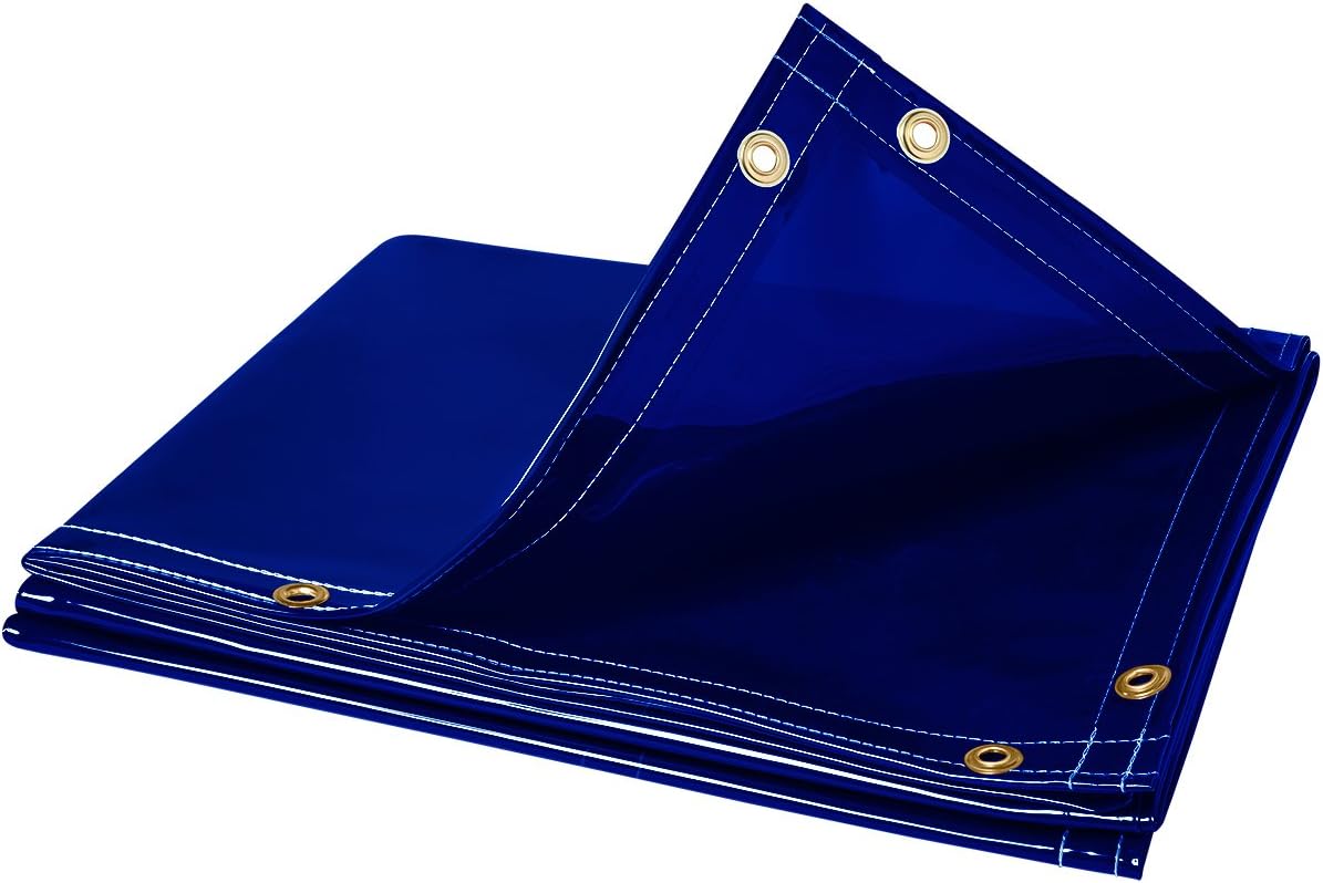 Steiner 325-6X8 Arcview 14 Mil Flame Retardant Tinted Transparent Vinyl Welding Curtain, Blue, 6' x 8'