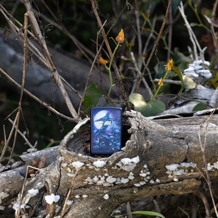 Encendedor Zippo personalizado con grabado - Azul marino mate miniatura 2