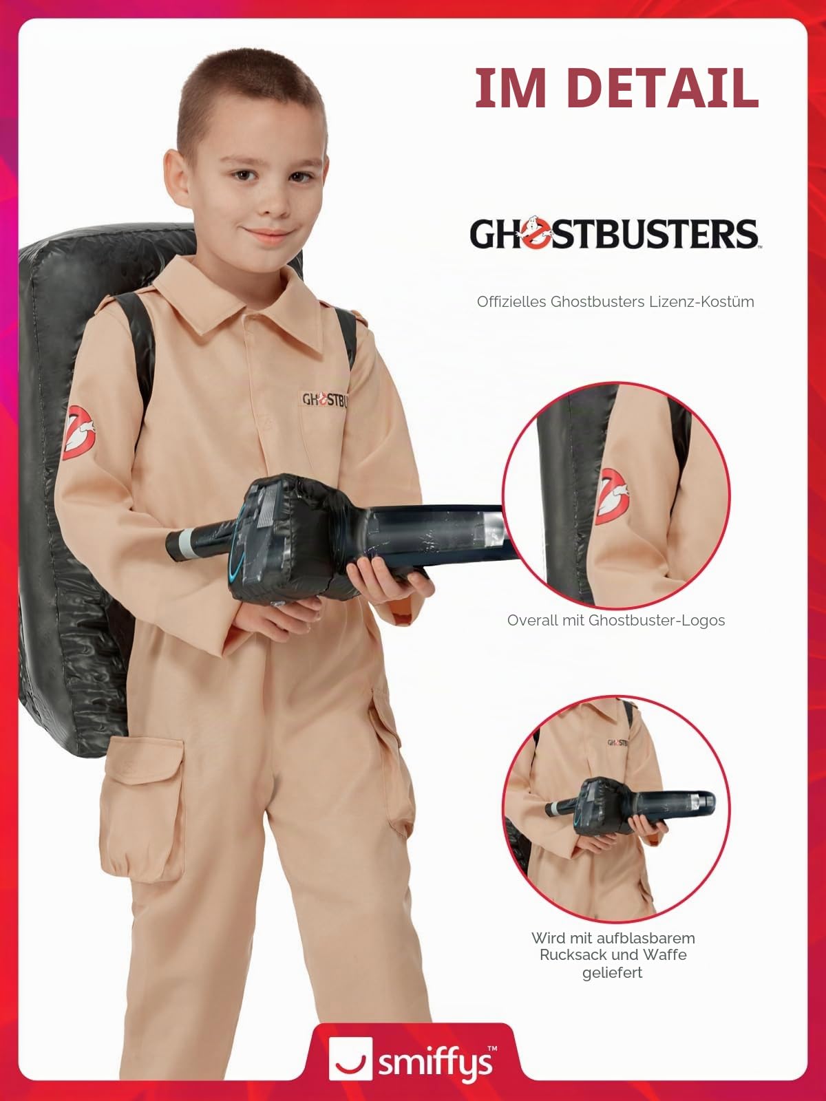 Smiffys Ghostbusters Childs Costume