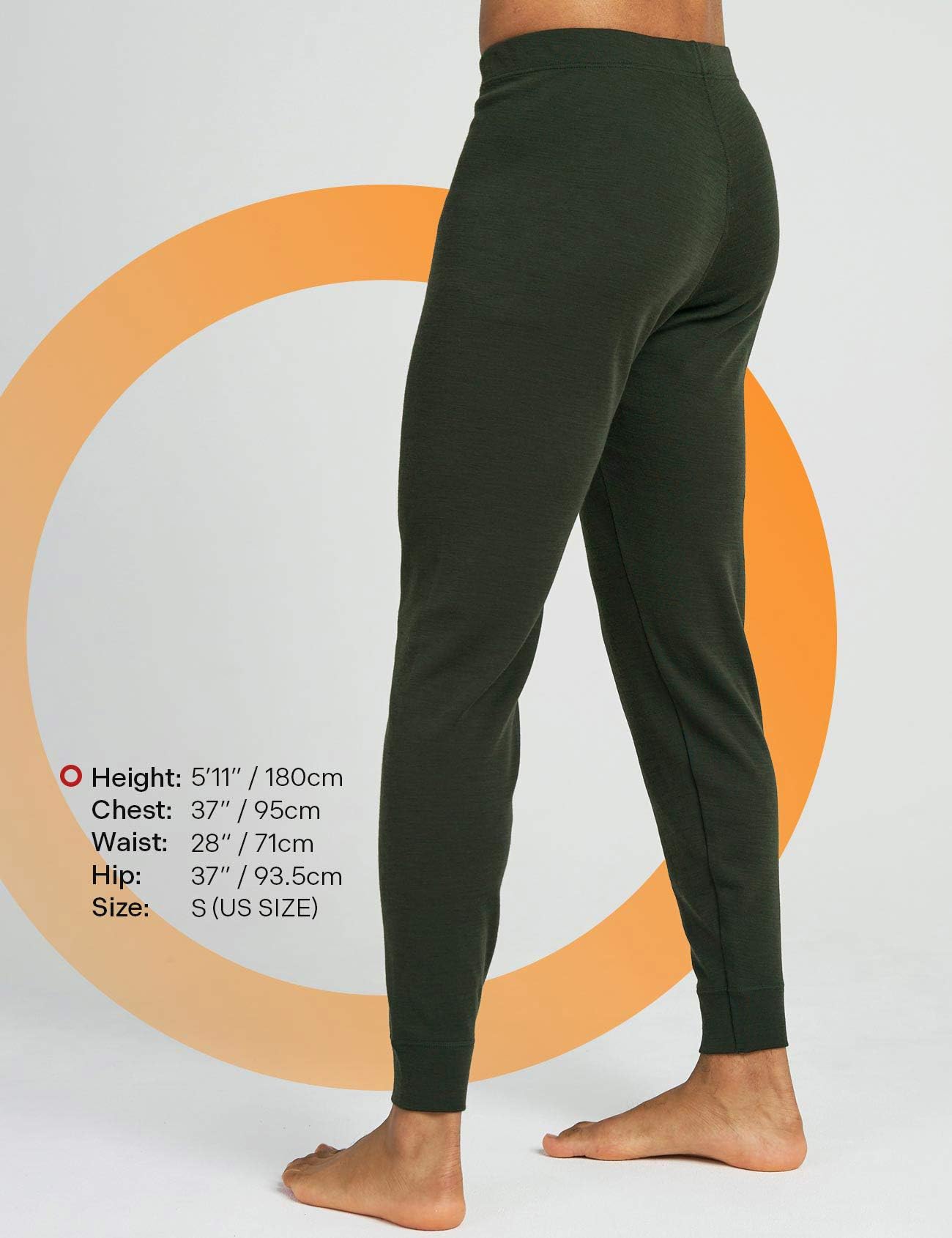 LAPASA 100% Lana Merino Calzamaglia Termica Lunghi Peso Medio Pesanti M30 M68 - Abbigliamento Termico Leggings Invernali Trekking Running Montagna Sci Snowboard