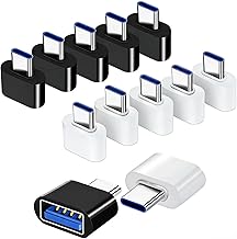 Adaptador USB C(12 Piezas), Adaptador USB C a USB, Adaptador OTG para Dispositivos Tipo C Compatible con MacBook Pro, Tabletas, Teléfonos Tipo C, Teclados, etc