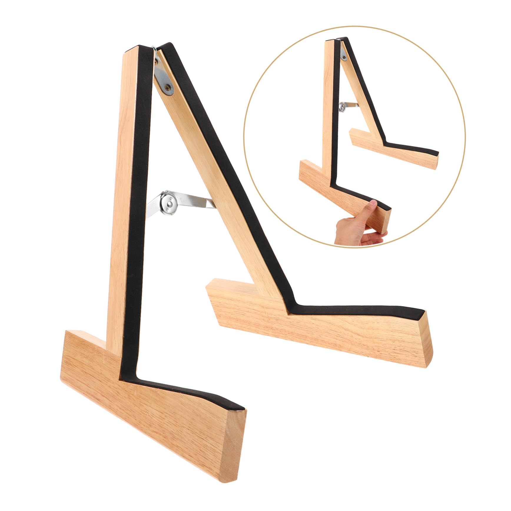 SUPVOX Supporto per Chitarra in Legno Supporto Portatile e Pieghevole per Strumenti Musicali Compatto per Chitarre Acustiche Elettriche e Classiche Accessori per Musicisti