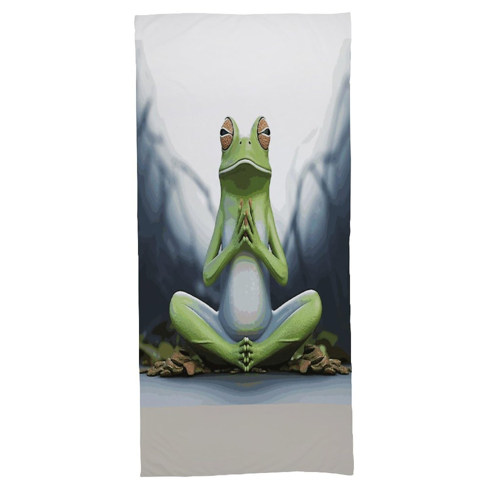 Fekiloot Men's Style Funny Yoga Frog Bath Towel Highly Absorbent,Beach Towels For Wo,Pool Towel Bathroom Essential For Beach,Gym,Travel, Camp