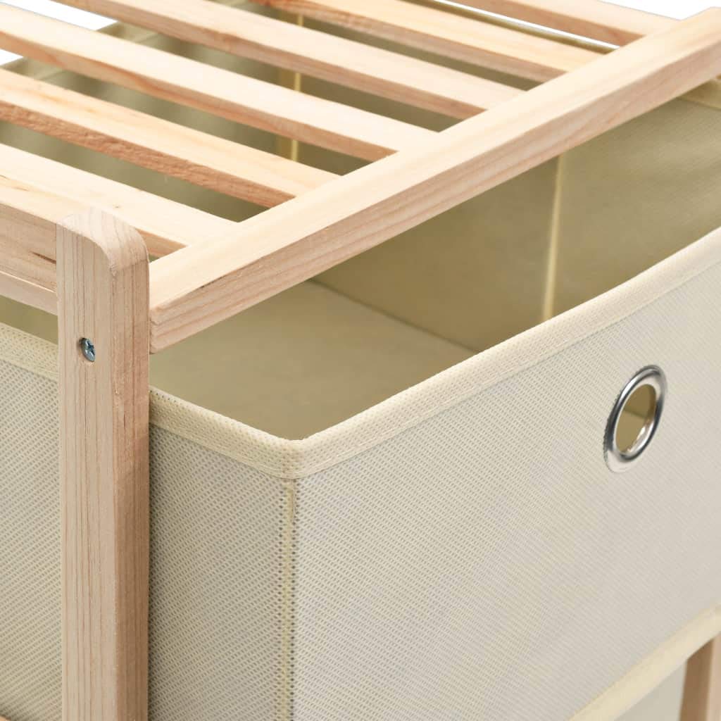 ZEYUAN Armadietto in Cedro con 5 Cesti in Tessuto Beige,Mobili,Armadietti e portaoggetti,Armadietti e stipi(SPU:246434)