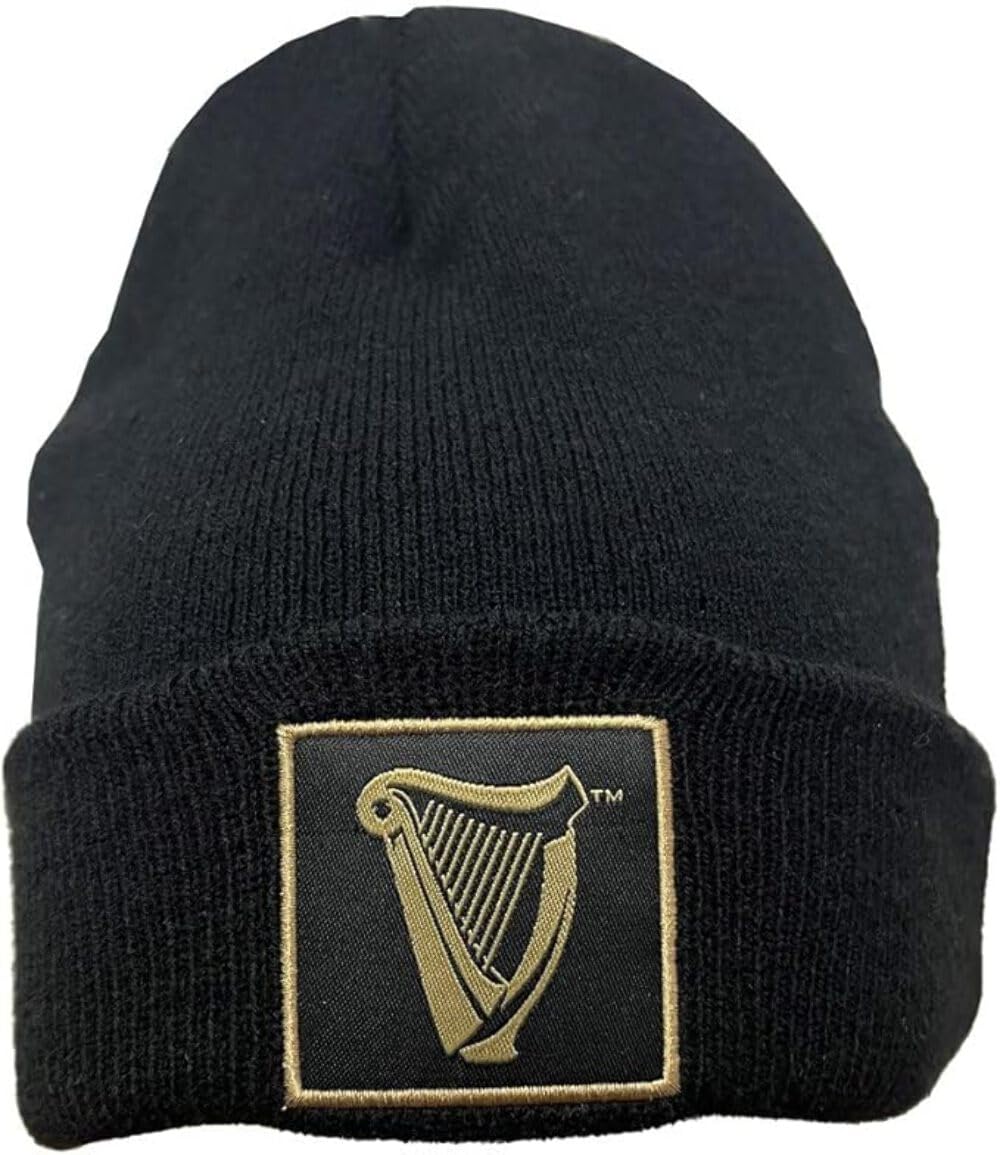 Guinness Men's Black Harp Knit Hat