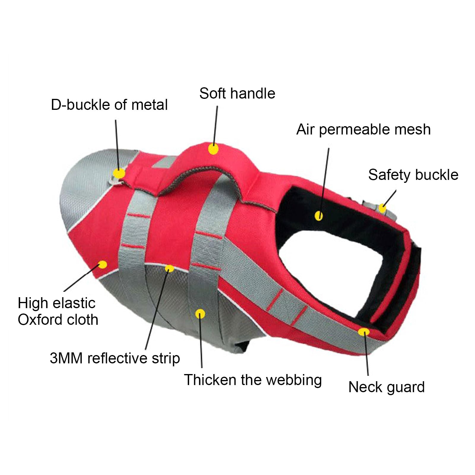 Maillot de bain de sauvetage pour chien, gilet de sauvetage pour chien, ceinture réglable, aide à la natation, maillot de bain de sécurité, équipement de sécurité aquatique