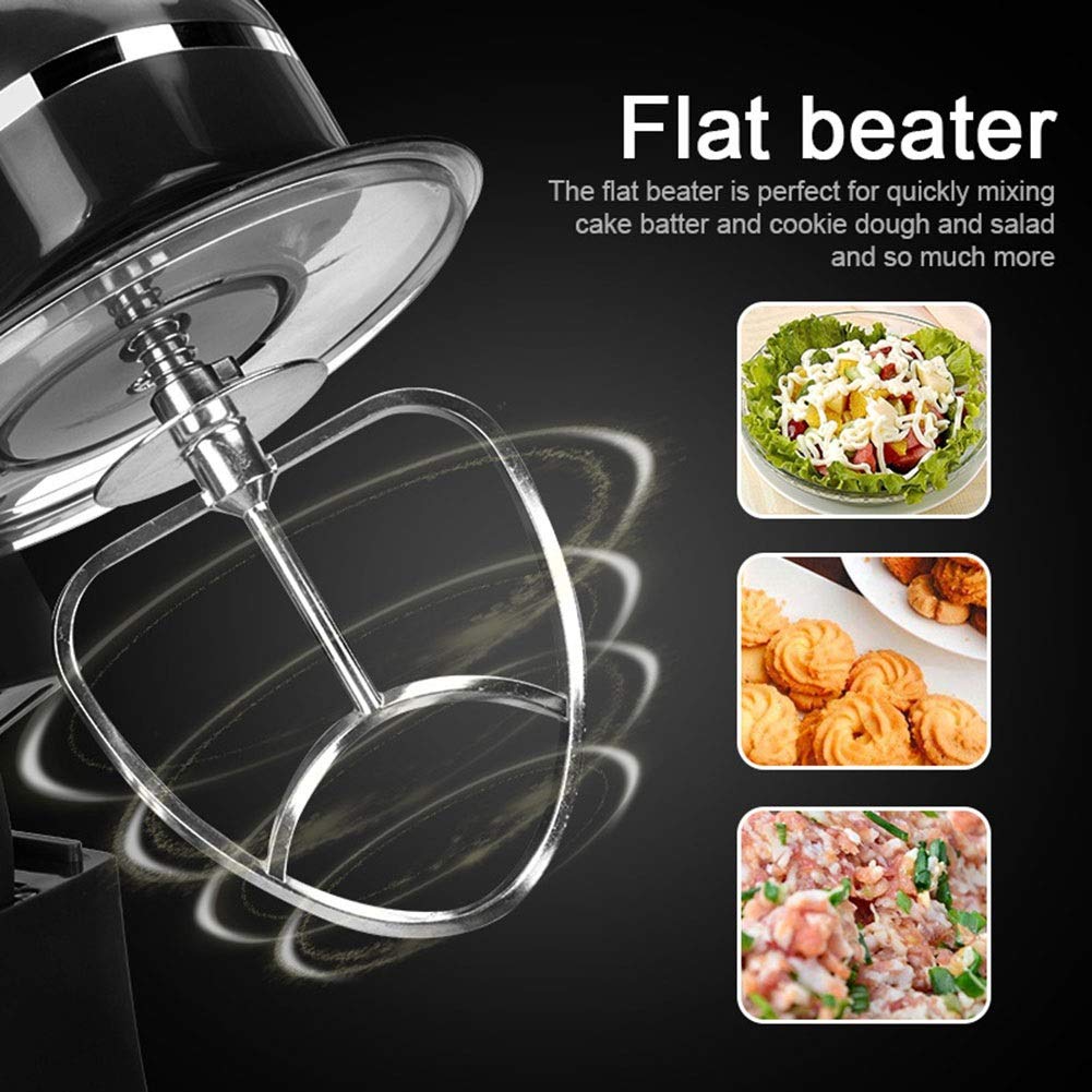 Robot Da Cucina 5L Sbattitore Elettrico Impastatrice Planetaria Con 6 Velocità E Funzione Di Impulso Frullatore Include Frullino, Gancio Per Pasta E Frusta Per Torte, Batterie, Pane, Dessert 1500W ( C