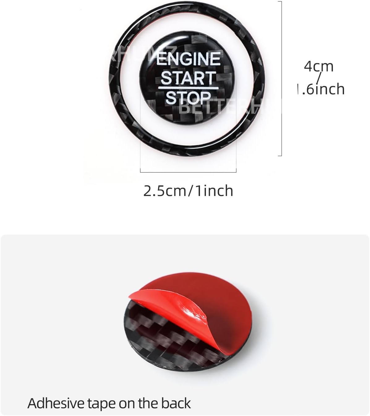 BETTERHUMZ Car Engine Start Button Sticker for Honda 10th Gen Civic image 5