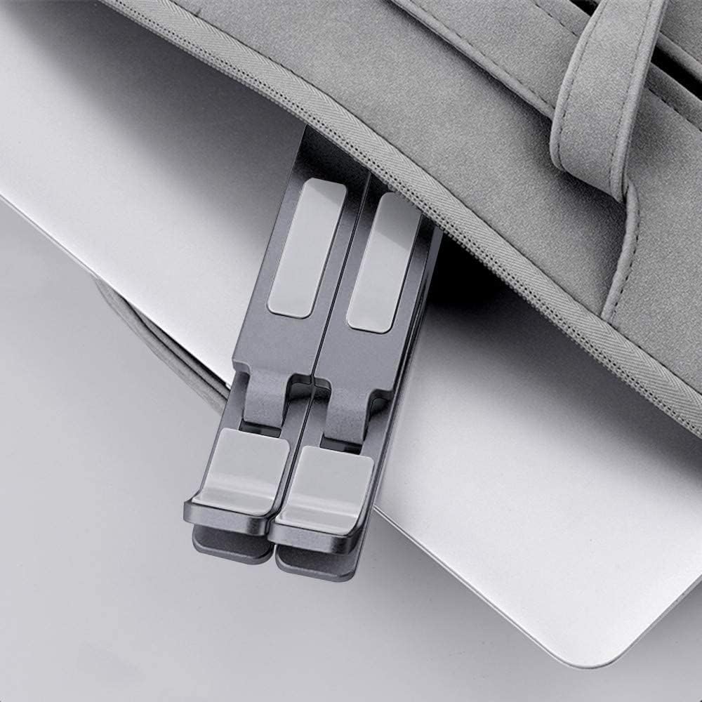 Laptop Stand, Adjustable Aluminum Foldable Portable Notebook Stand, Silver