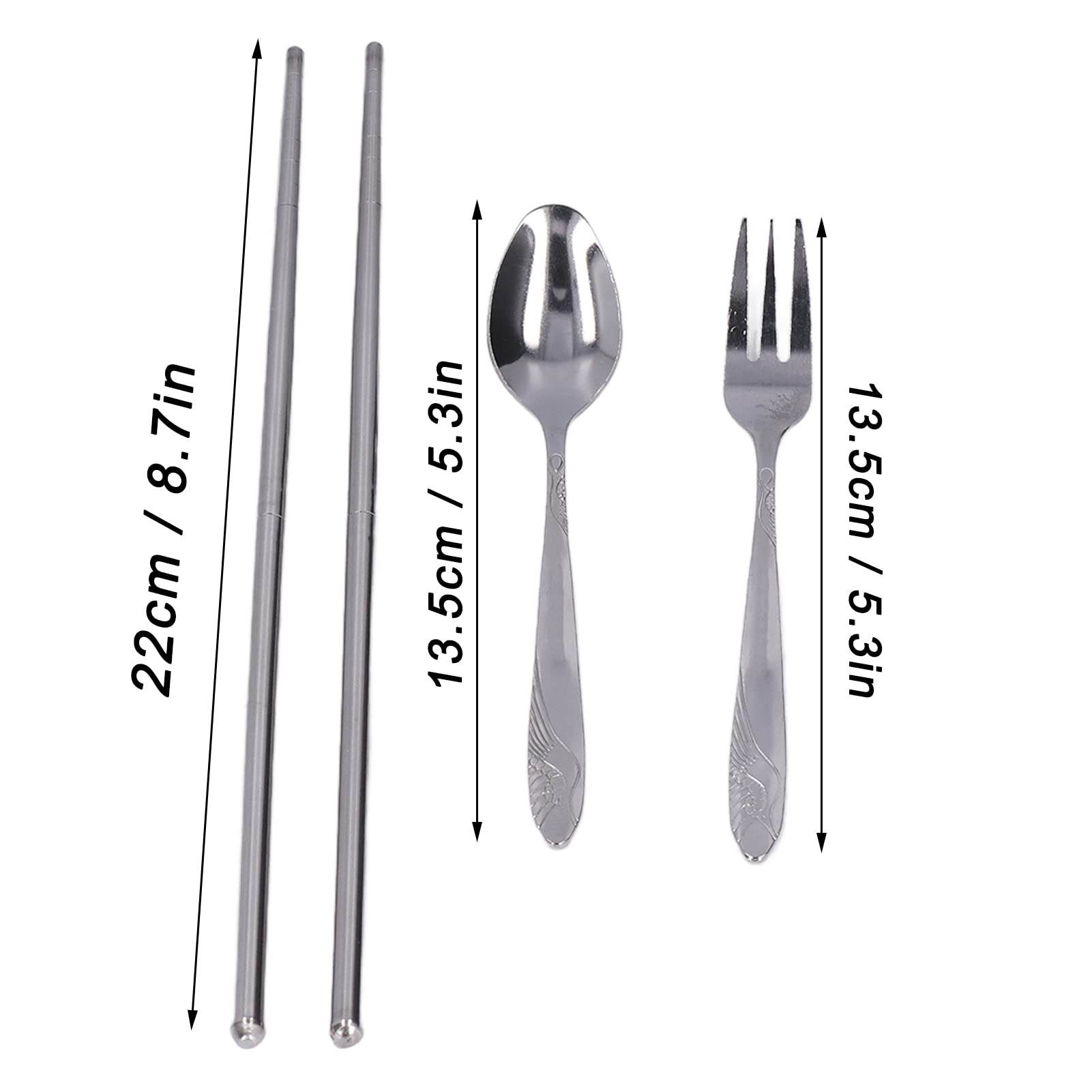 Yosoo Aluminum Alloy Cutlery Set ?Small Portable Chopsticks Beautiful Practical Exquisite Packaging Reusable Flatware Silverware for Travelling Outdoor