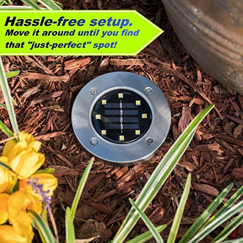 Luminaria 8 Leds Energia Solar Grama Kit de 4 Unid Sitio Fazenda Gramado (ZEM-31657-A)