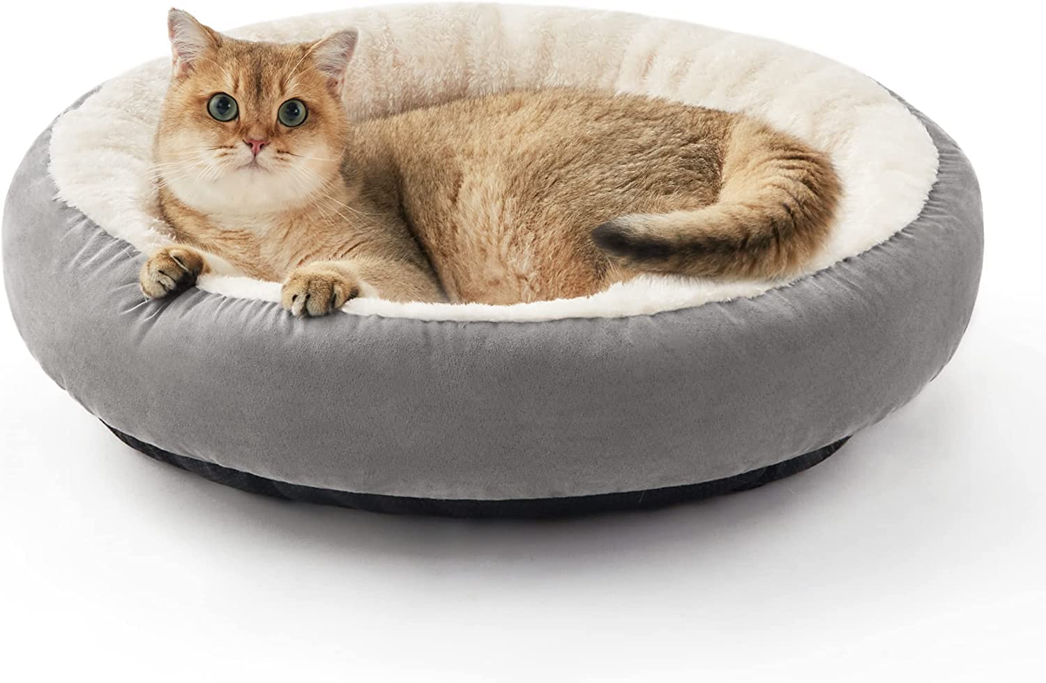 slatters be royal store Round Cat Bed for Indoor Cats, Machine Washable Cat Bed Pet Bed for Cats or Small Dogs,Anti-Slip & Water-Resistant Bottom (XXL, Grey) (B0BXM3JN62) Amazon Price History, Amazon Price Tracker