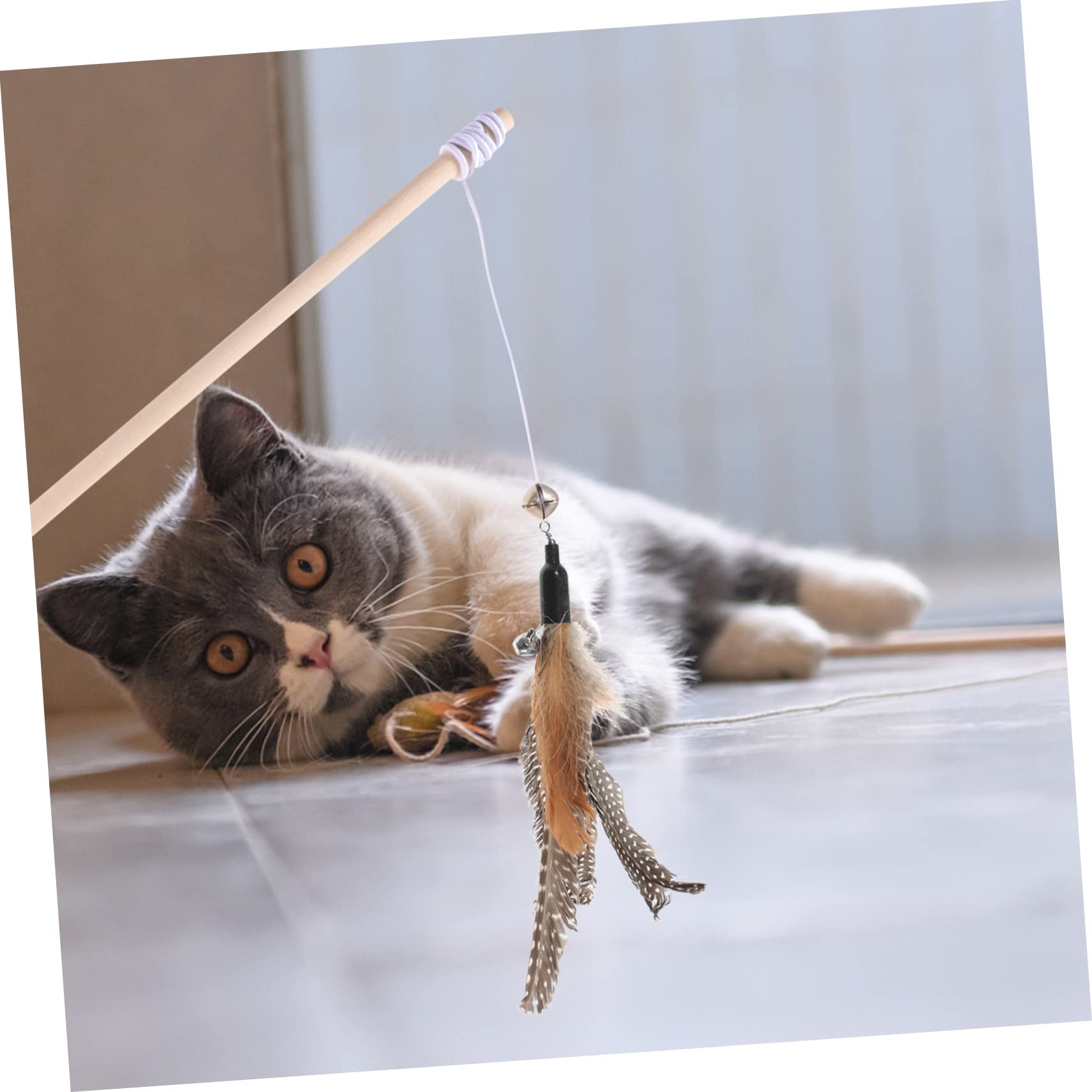 minkissy Lot De 4 Bâtons De Rechange pour Chat Jouets Interactifs pour Chat 8 Pièces X 4
