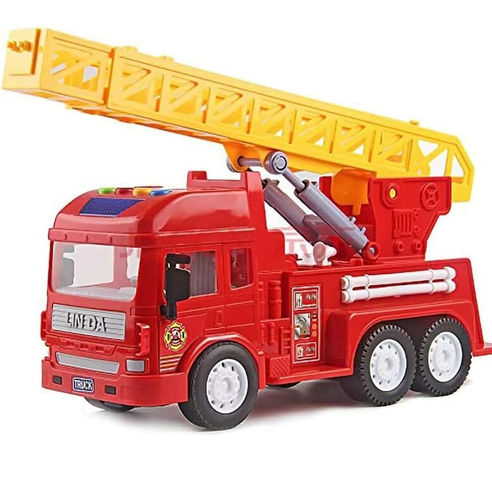 DEUSON ECOM Fire Truck Toy Friction Powered Plastic Big Vehicle with Light and Music Toy Trucks for 3+ Years Old Boys Girls and Kids (B0D3GR7DKT) Amazon Price History, Amazon Price Tracker