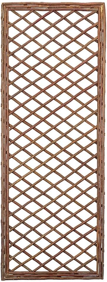 Indigo® Framed Willow Trellis Panel 1.8m x 0.6m – Natural Expandable Garden Trellis for Climbing Plants, Decorative Fence Screening, FSC® Wood, Easy Install for Garden, Patio & Balcony (Pack of 1)