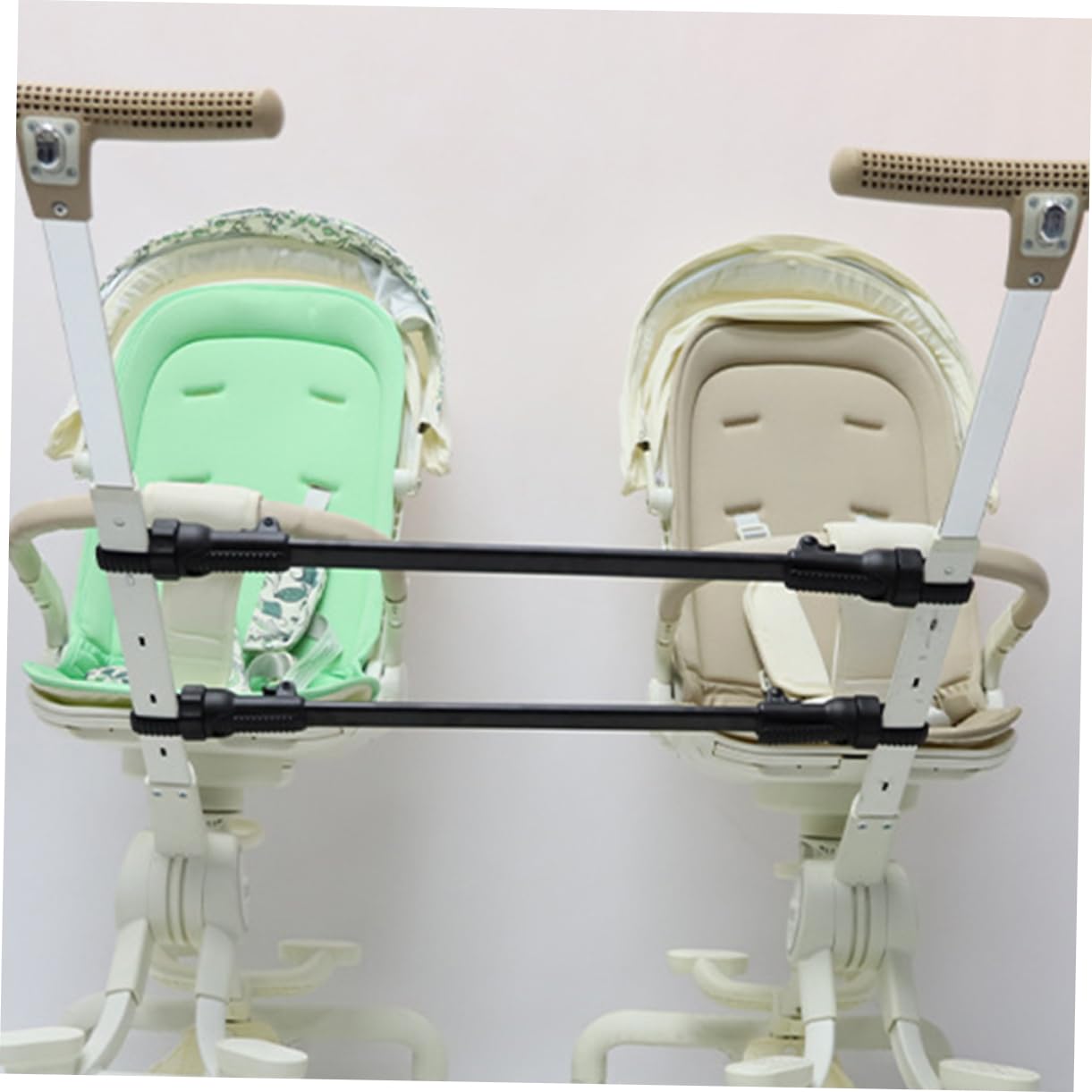 iplusmile Universeller Kinderwagen Verbindungsstück Adapter 2 Stück für Doppel und Einzelkinderwagen Faltbar Verstellbar für Ausflüge mit Zwillingen