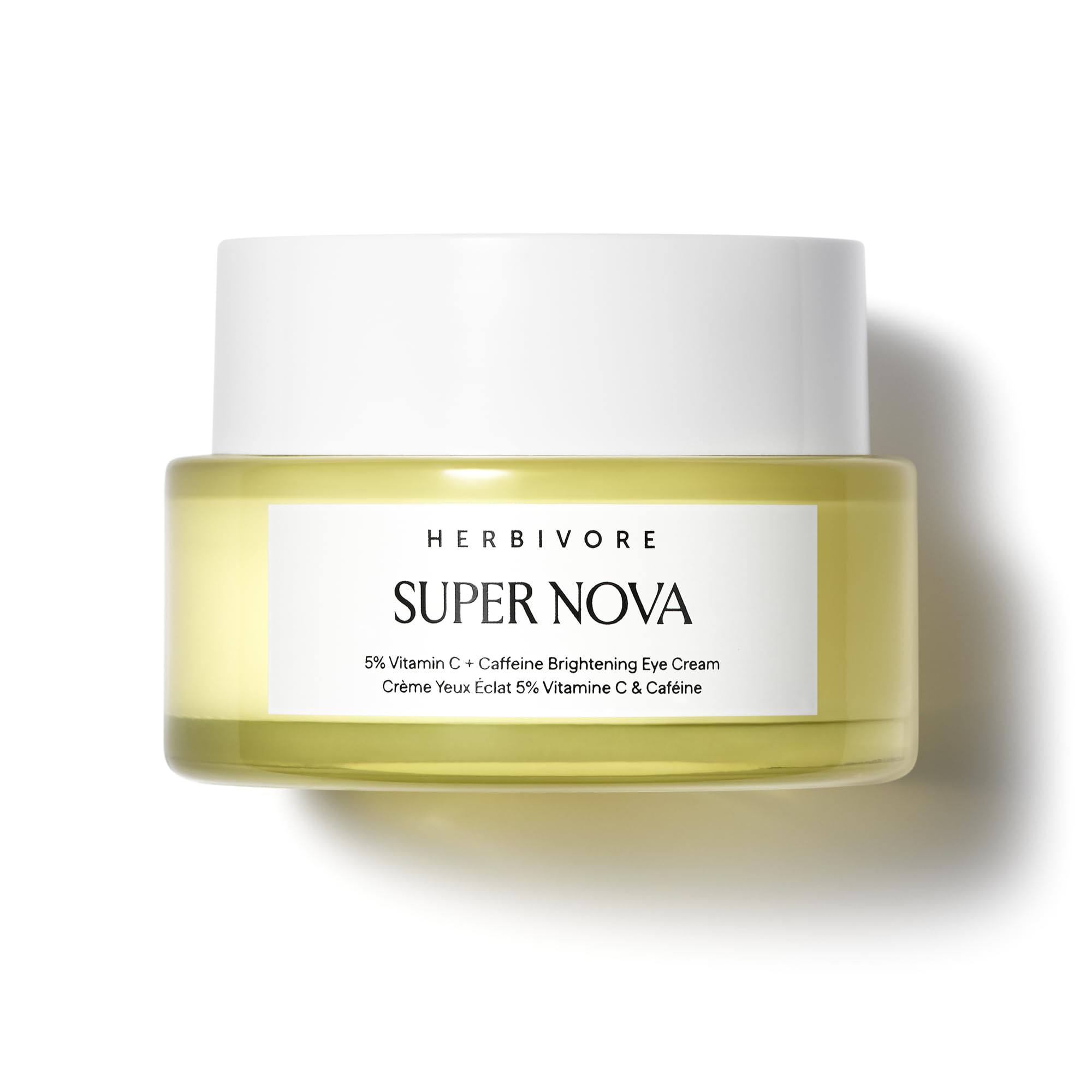 HERBIVORE Super Nova 5% THD Vitamin C + Caffeine Brightening Eye Cream | Targets Dark Circles & Puffiness | Vegan, Plant-Based, Cruelty-Free,15 mL / 0.5 oz