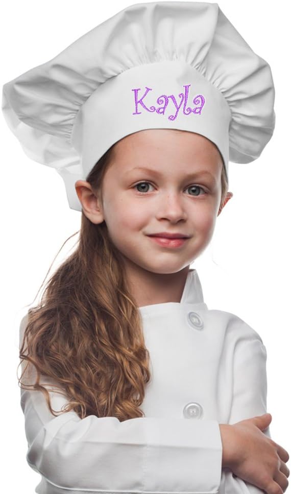 My Little Doc Personalized White Kids Chef Hat, Poly/Cotton Twill Fabric