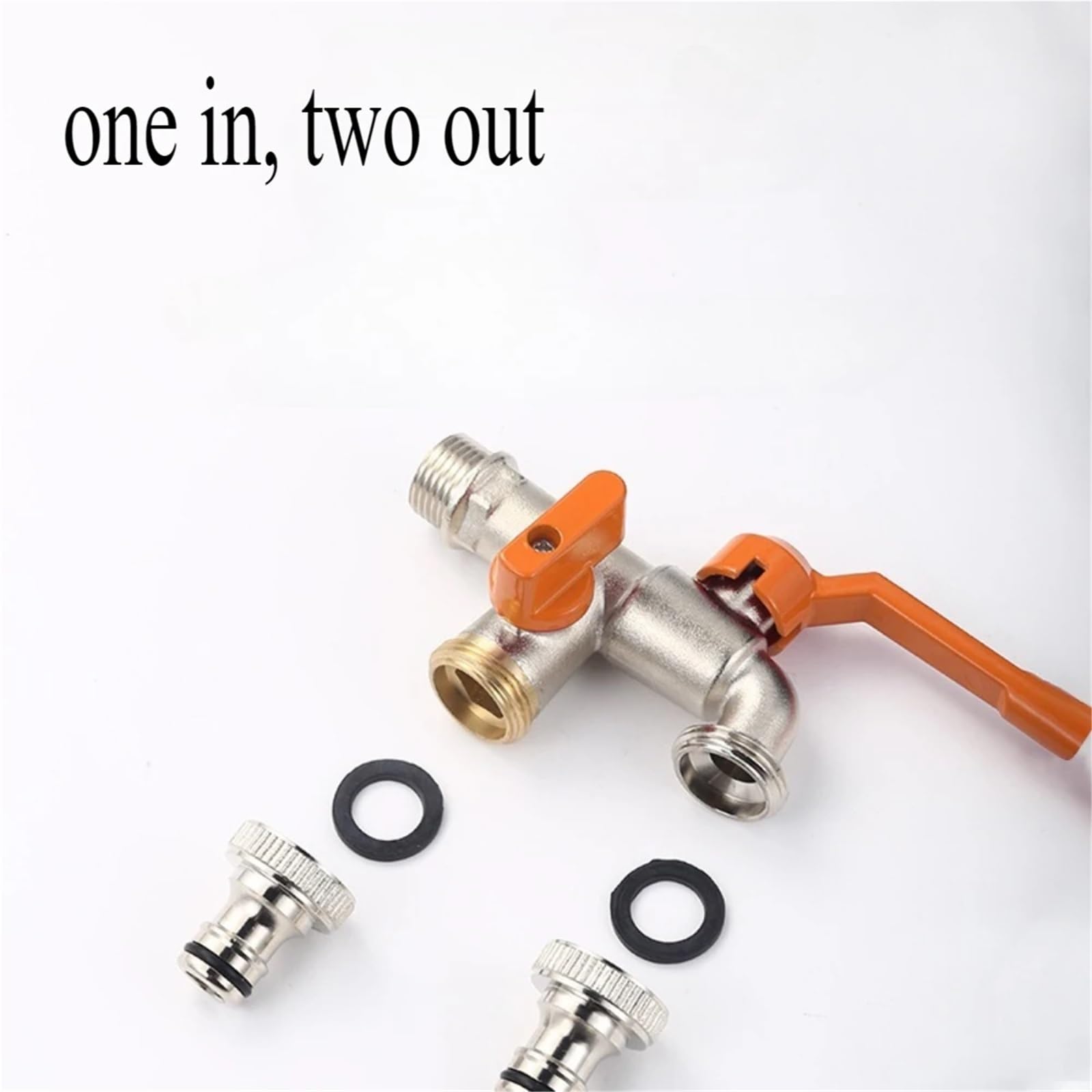 Rubinetto Giardino 1-4 pezzi 1/2'' rubinetto for tubo da giardino in ottone uno dentro due fuori 4 punti tutto in rame for connettore for balcone esterno Per il cortile(Single-outlet 4Pcs)