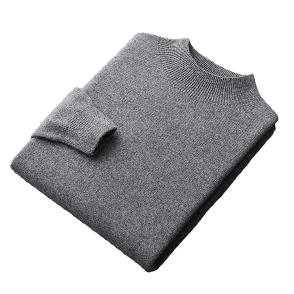 Męski sweter z długim rękawem półwysoki kołnierz sweter na co dzień pogrubiony top sweter dziewiarski