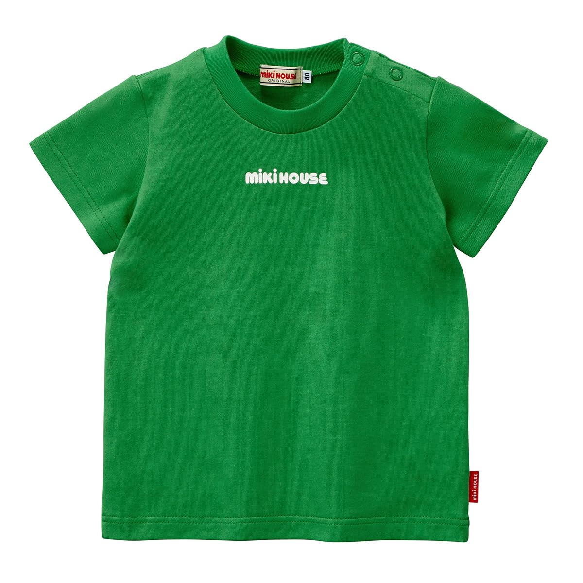 Amazon | [ミキハウス] シンプルロゴ半袖Tシャツ (マルチ) 12-5217-493