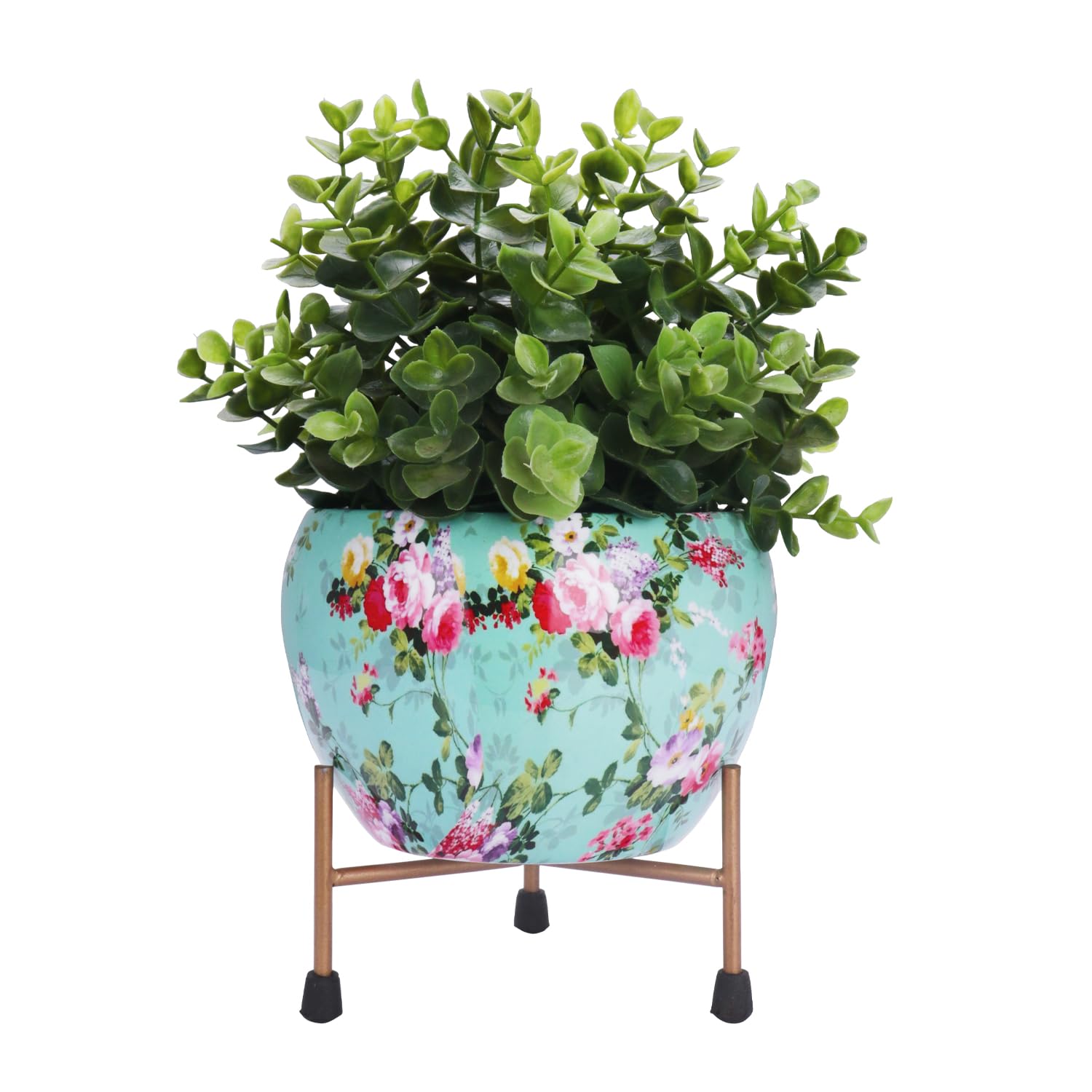 BonKaso Meena Pot Green with tri Stand for Indoor Outdoor Use, Rust-Free & Powder Coated - Pot Size: 13 x 13 cm (B0C9JPJPGT) Amazon Price History, Amazon Price Tracker