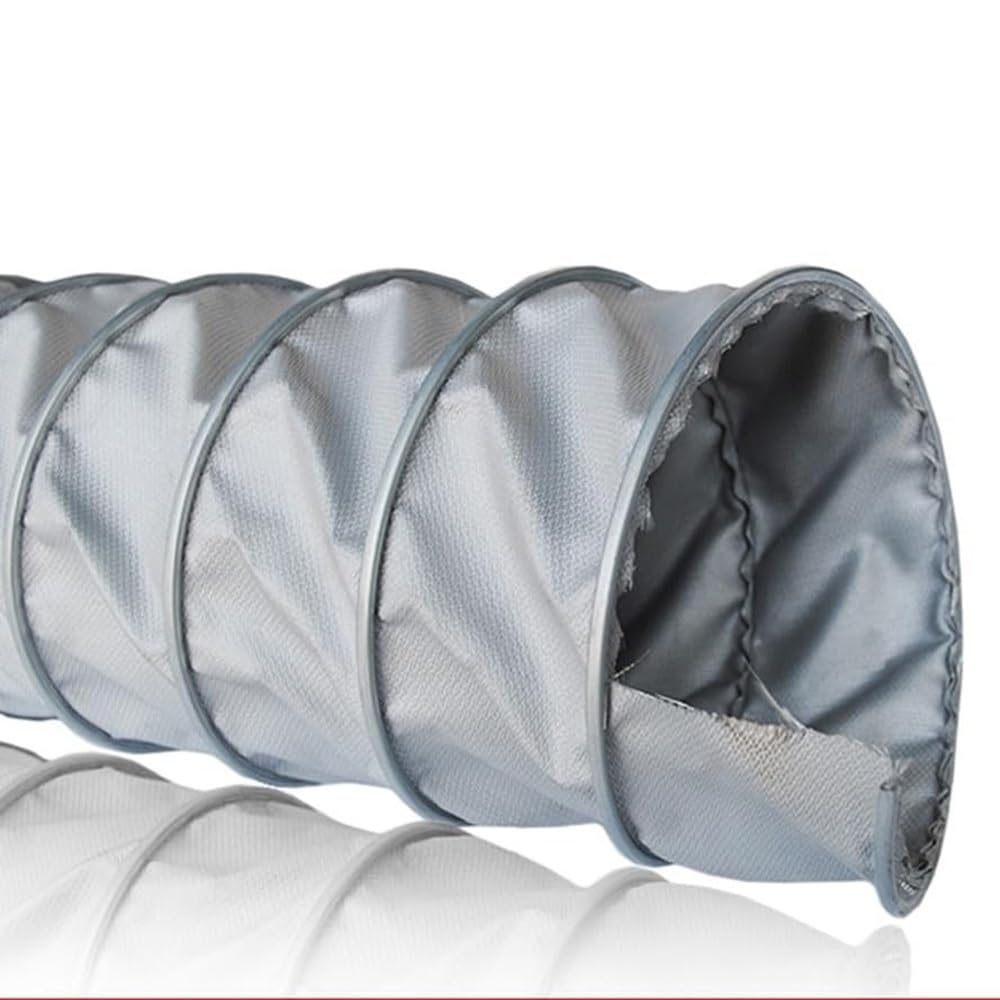 Manguera para conductos, Manguera Flexible de 4 m, de 3 a 8 Pulgadas, conducto de ventilación HVAC de Fibra de Vidrio ignífugo para Horno de RV, Flujo de Aire Directo, Resistencia a Altas te