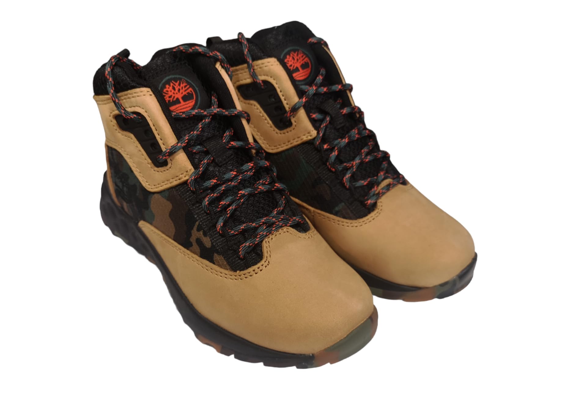Timberland Buty do TRAKKING dla dzieci i chłopców Artykuł Solar Wave Mid w KOLORACJI Wheat I Camo. NUMERACJA od 28 do 40