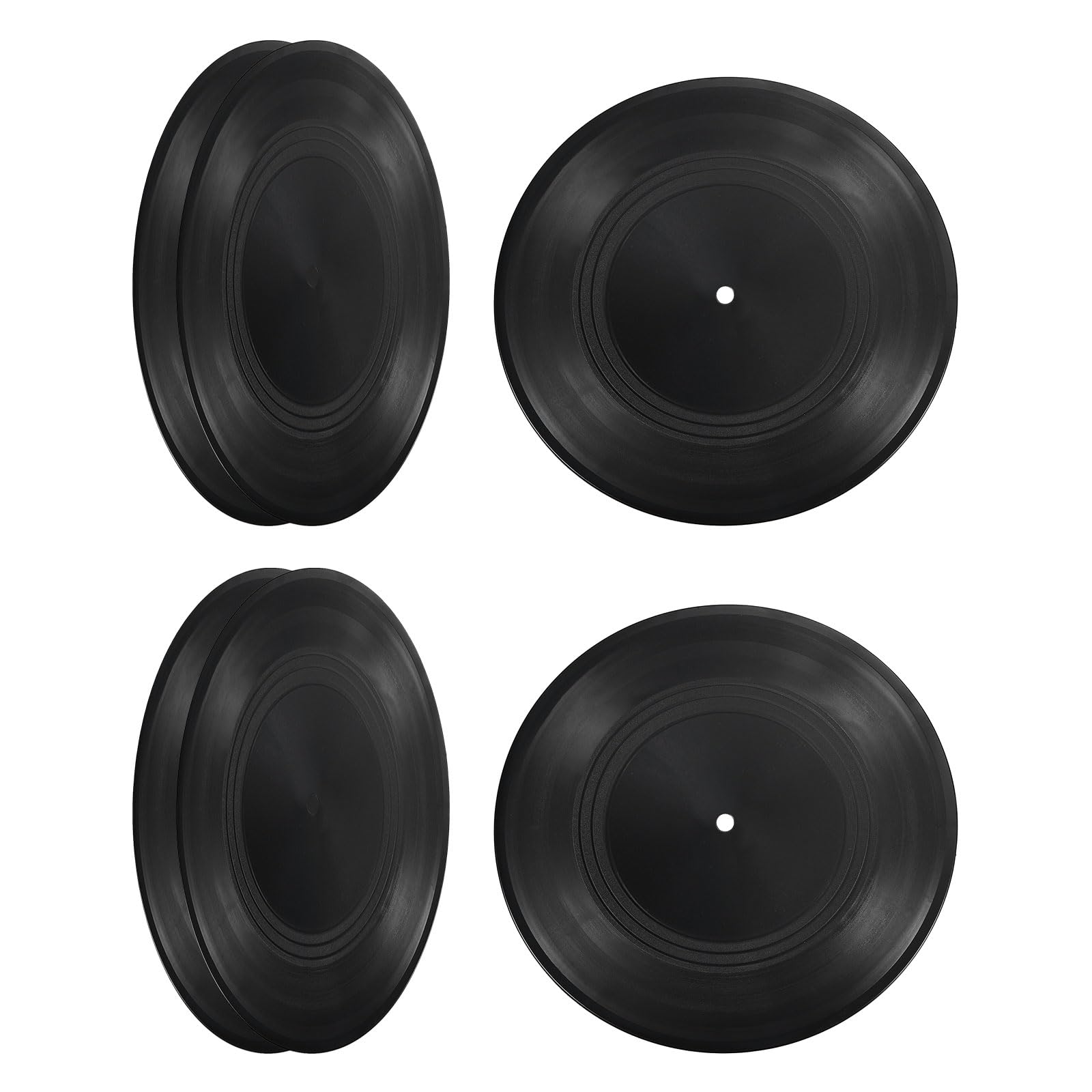 PATIKIL Vuoti Vinile Dischi 12" 6pz CD Falsi Vinili Dischi per Parete Estetica Decorazione Decorativi Dischi per Rotolo Musica Stanza Rock Festa Fai Da Te Decorazione Nero