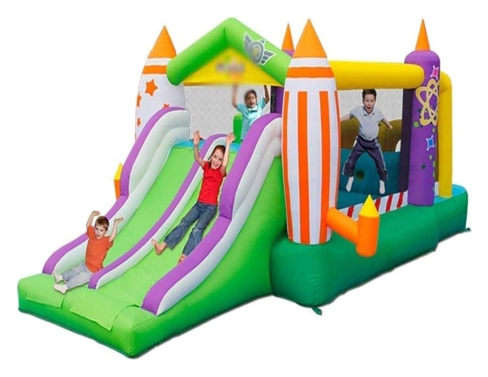 Château Gonflable, Château Gonflable avec toboggans, Maison de Jeu
