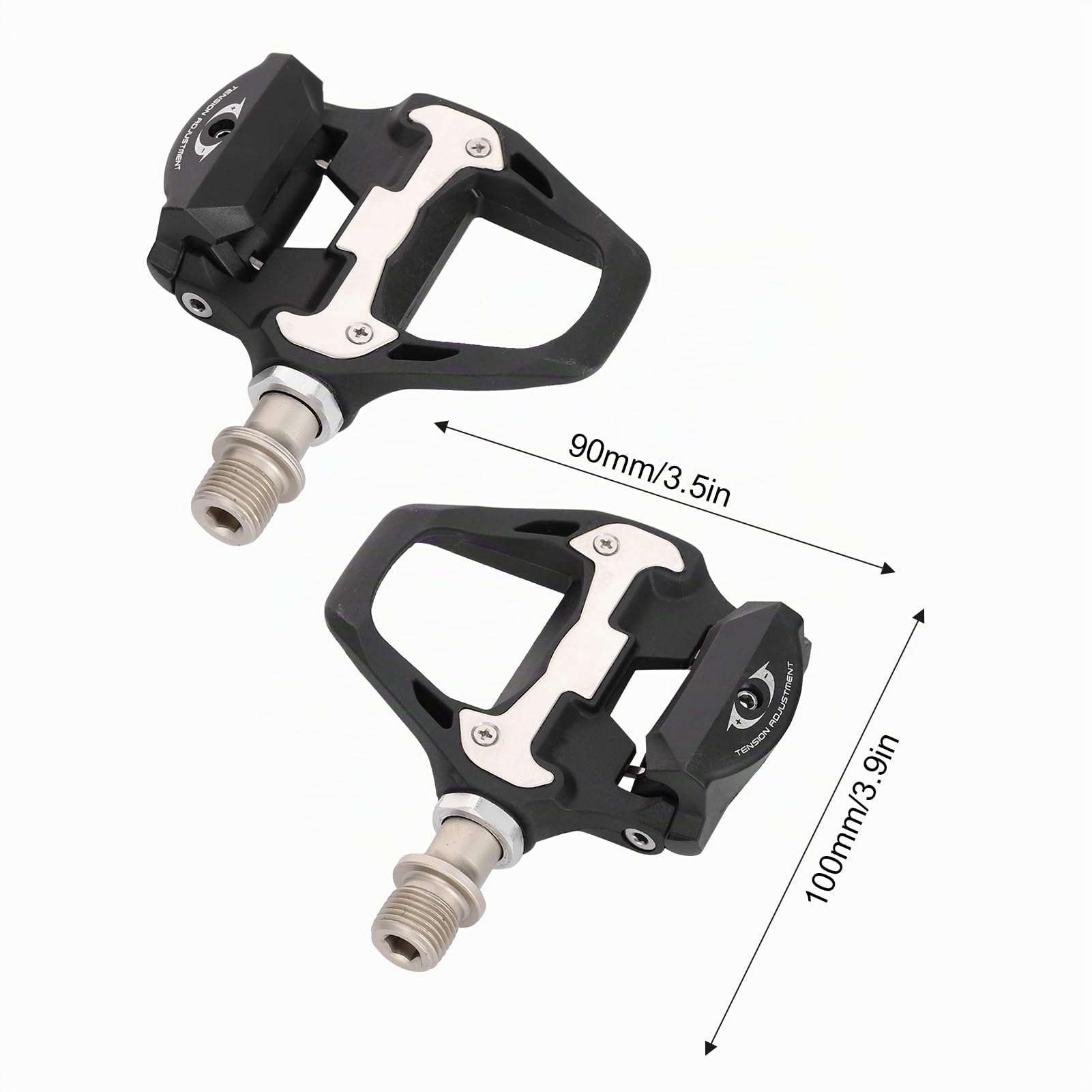 Pedales Autoblocantes para Bicicleta de Carretera Plataforma Dual Plana con Tacos de Reemplazo Reparación Ciclismo Profesional Accesorios