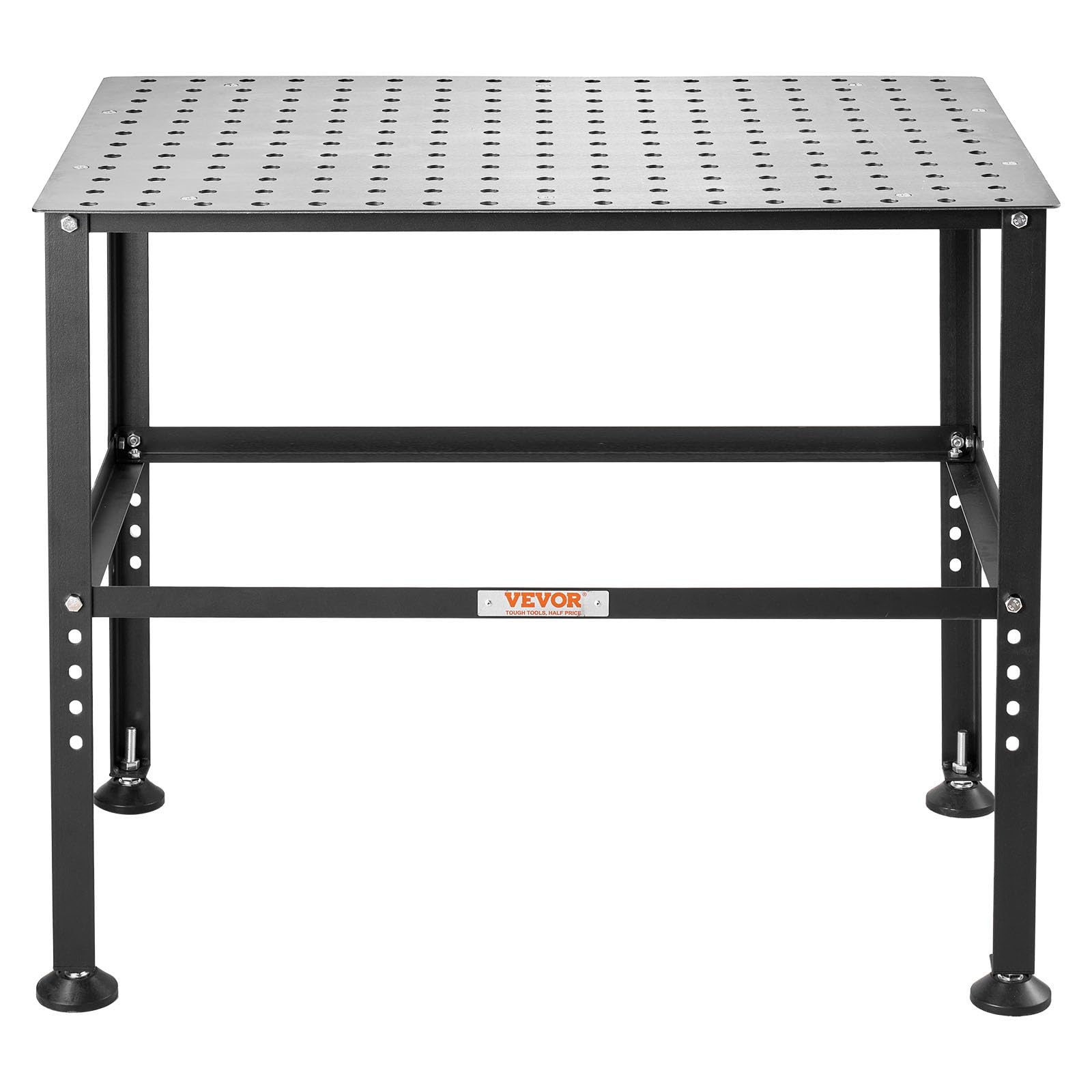 VEVOR Mesa de Soldadura, Capacidad de 362,8 kg, con Orificios de Fijación y Almohadillas Antideslizantes para los Pies para Trabajos de Reparación de Ensamblajes de Soldadura, 914,4 x 609,4 x 784,8 mm