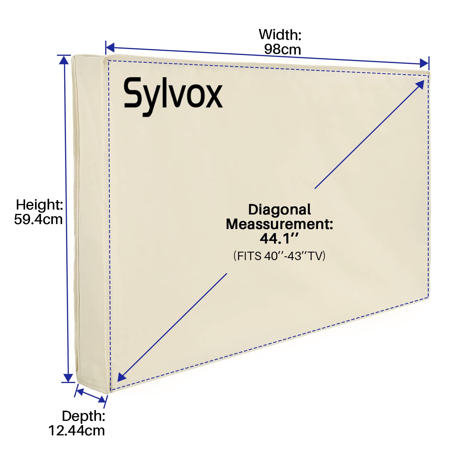 SYLVOX 43inch/109cm al aire libre a prueba de agua Cubierta para la televisión fuera de la cubierta de TV de pantalla plana a prueba de polvo para la pantalla de televisión