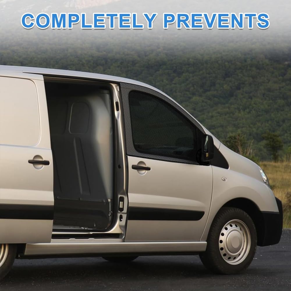 Zanzariera per Finestrino Auto per Citroen Jumpy, Protezione Contro le Zanzare, 2 Pezzi Protezione Solare per Finestrini Dell'Auto