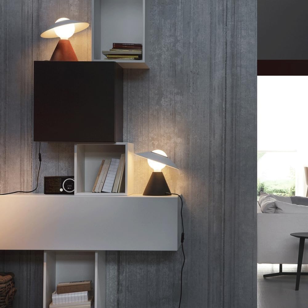 Lampada da scrivania in metallo, per camera da letto, dormitorio, appartamento, hotel, ufficio (bianco + nero)