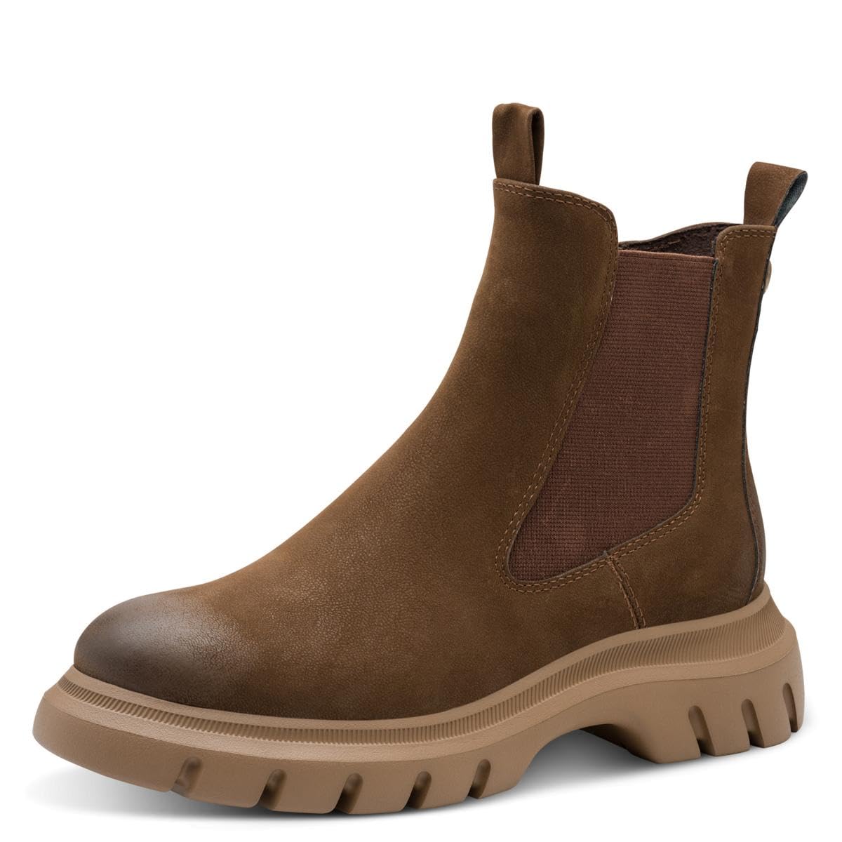 MARCO TOZZI Damen Chelsea Boots mit Chunky-Sohle Modern