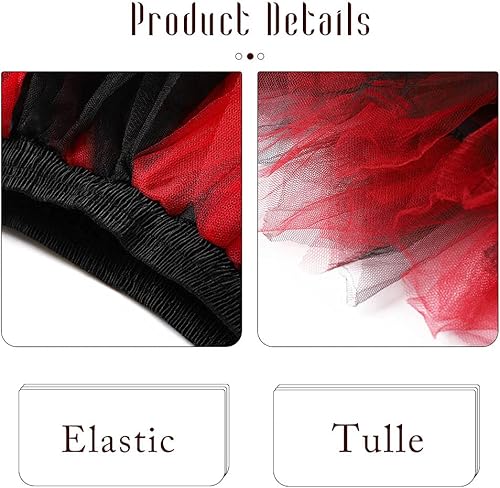 Miniatura 3 de RELBCY Faldas de baile para mujer, falda tutú de tul en capas, falda de ballet para baile de princesa, vestido de fiesta tutús para mujeres y niñas